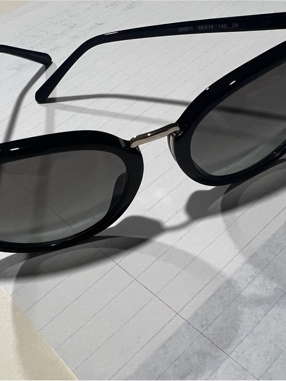 Michael Kors Black Cat-Eye Sunglasses with Gold Accents and Gray Gradient Lenses - Picture 4 of 4